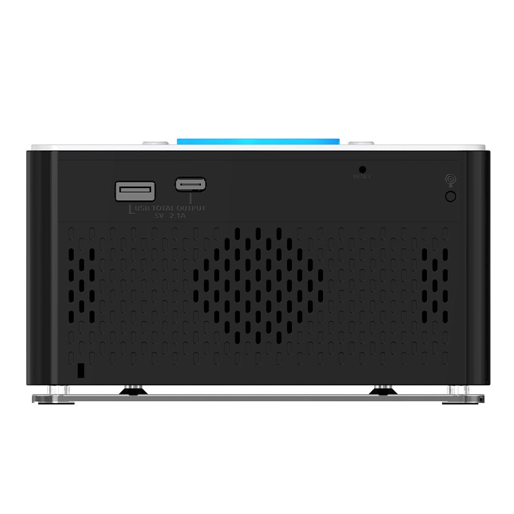 iTOMA 207A-AU Creative APP Control, Alarm Clock Radio with 15W Wireless Charger, FM Radio, Bluetooth, Two Charging Ports, Dual Alarm, Sleep Timer, Snooze, Auto-Manual Dimmer, Night Light &1.4" Ice Blue LED Display Clock Radio for Bedroom