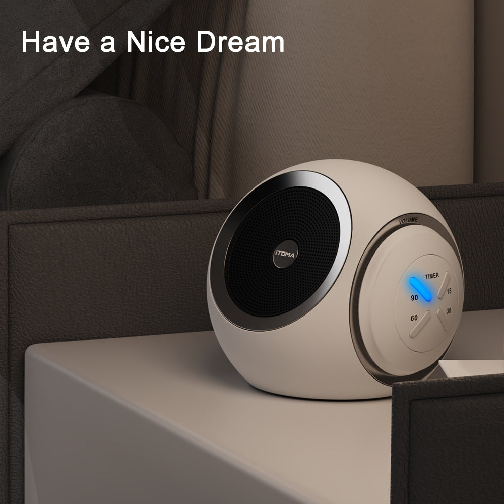 Máquina de ruido blanco, 30 sonidos relajantes (ventilador, naturaleza y ruido blanco), temporizador, Bluetooth, volumen ajustable, iTOMA 318