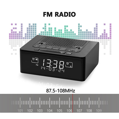 Reloj despertador con radio DAB y FM, 40 emisoras presintonizadas, pantalla LCD regulable, alarma dual con botón de encendido/apagado, función de repetición, conexión inalámbrica iTOMA 525D