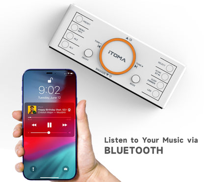 iTOMA 728-AU DAB and FM, Bluetooth, dual alarm clocks, sleep timer, dimming control, USB charger and headphone jack